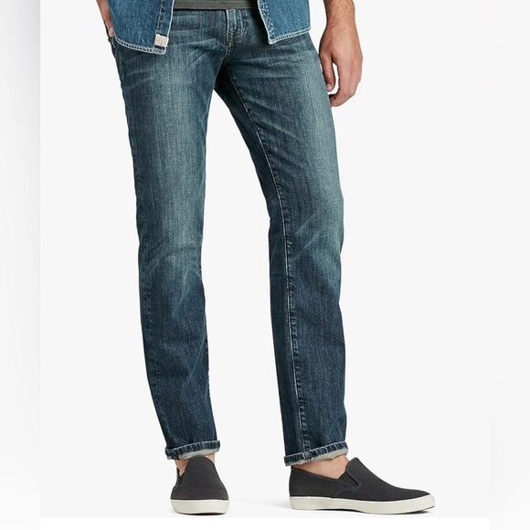 Lucky Brand 221 Original Straight Men's Dark Blue Jeans 32x32 - Picture 1 of 9